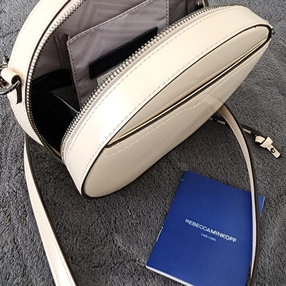Rebecca Minkoff Rachel Round Crossbody Pale Pink Small Leather Purse - Picture 4 of 4